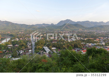 Aerial view of Luang Prabang city, Lao PDR. Aerial view of Luang Prabang city, Lao PDR. 35312299
