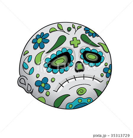 Emoji Frown. Day of the dead. Halloween Emoji Frown. Day of the dead. Halloween 35313729