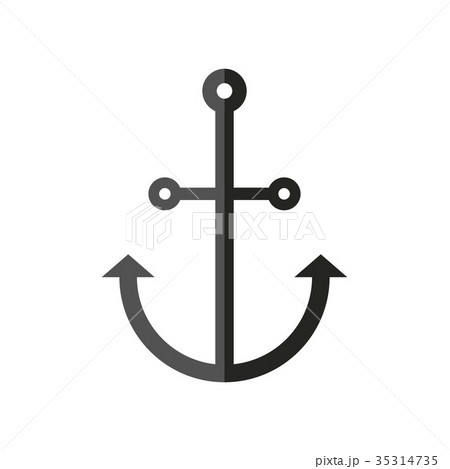 Vector icon of an anchor 35314735