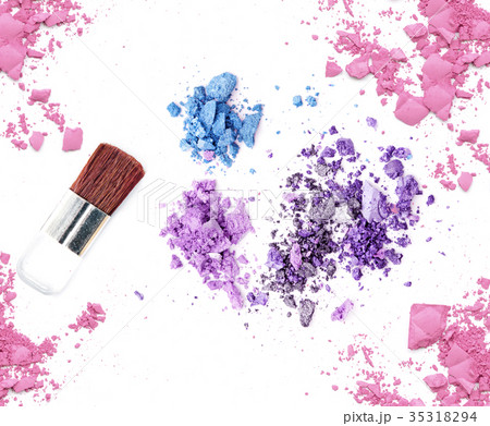 Glitter eye shadow and blush make up cosmetic Glitter eye shadow and blush make up cosmetic 35318294