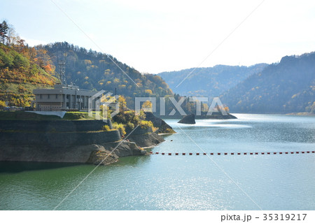 北海道　豊平峡ダム（定山渓）　紅葉 35319217