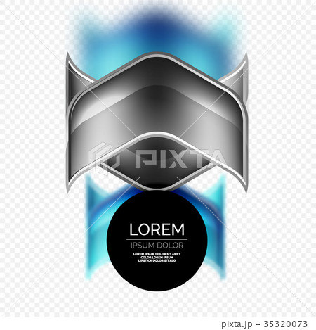 Metal realistic techno arrow background design 35320073