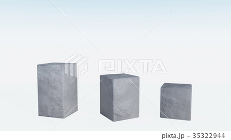 three stone squares for window display 35322944