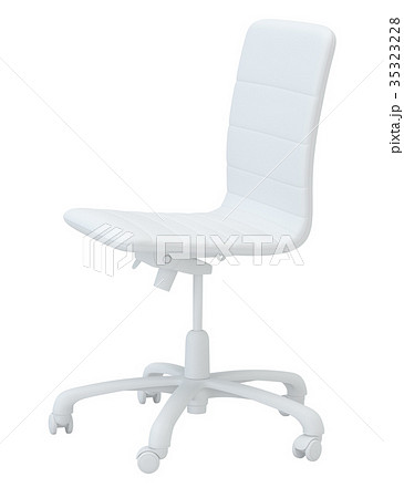 Isolated white office chair in studio. 3d 35323228