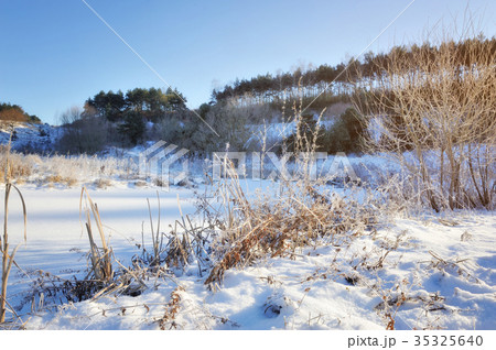 Beautiful landscape with first snow Beautiful landscape with first snow 35325640