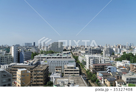 東京風景 杉並区 中野区 住宅街の写真素材