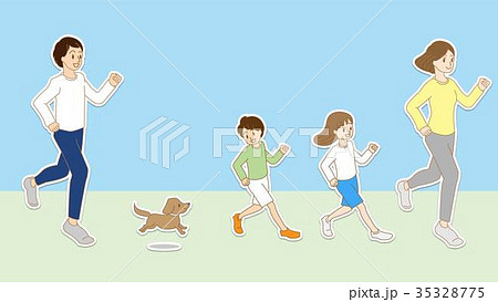 4人家族とペット 35328775