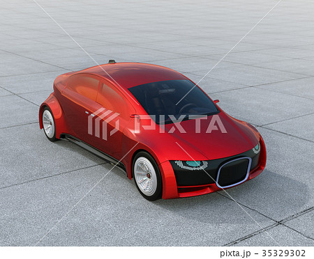 自動運転車のフロント部にデジタル情報表示で車と歩行者のコミュニケーションを図るコンセプト 自動運転車のフロント部にデジタル情報表示で車と歩行者のコミュニケーションを図るコンセプト 35329302