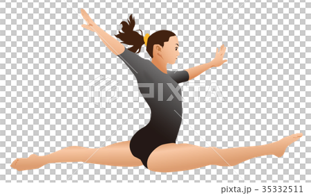 女子体操選手2のイラスト素材