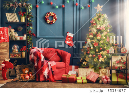 room decorated for Christmas room decorated for Christmas 35334077
