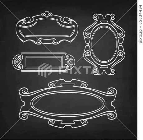 Chalk sketch of vintage frames 35334494