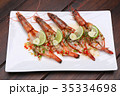 Grilled Spicy River Prawn with lime garlic 35334698