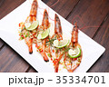 Grilled Spicy River Prawn with lime and garlic 35334701