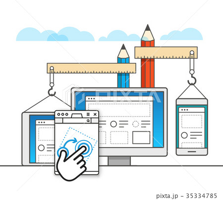 Web site constructor vector illustration Web site constructor vector illustration 35334785