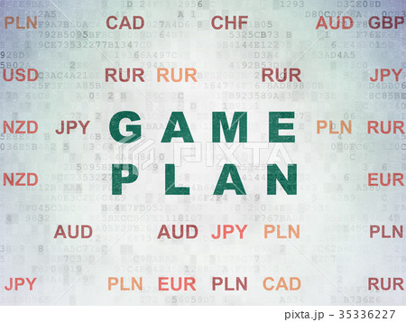 Finance concept: Game Plan on Digital Data Paper 35336227