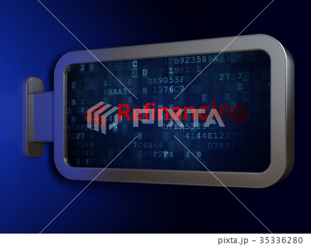 Finance concept: Refinancing and Calculator on 35336280