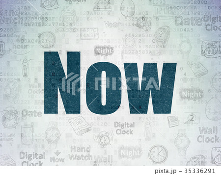 Time concept: Now on Digital Data Paper background Time concept: Now on Digital Data Paper background 35336291