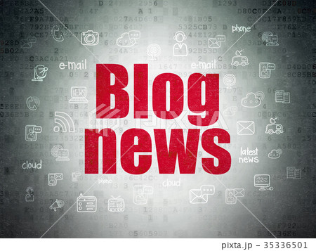 News concept: Blog News on Digital Data Paper News concept: Blog News on Digital Data Paper 35336501