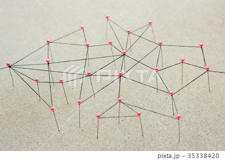 Simulate network structure from thread and pins Simulate network structure from thread and pins 35338420