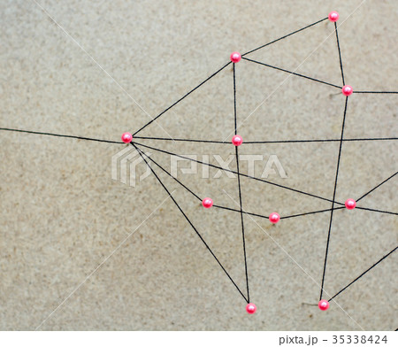 Simulate network structure from thread and pins Simulate network structure from thread and pins 35338424