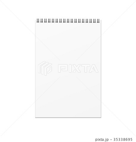 Vector blank hard cover book template. 35338695