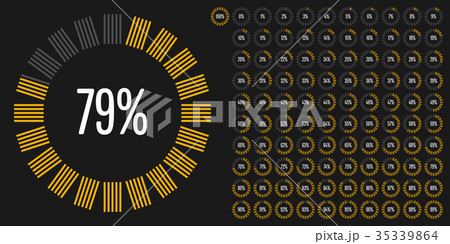 Set of circle percentage diagrams from 0 to 100 Set of circle percentage diagrams from 0 to 100 35339864