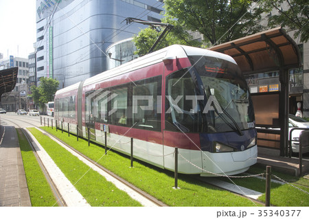 熊本市電  0801A-B型超低床電車 35340377