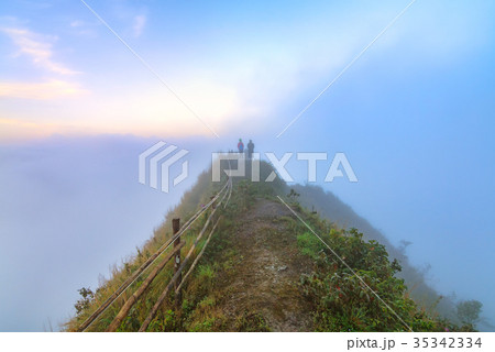 The Mist in the morning from viewpoint in Thailand 35342334
