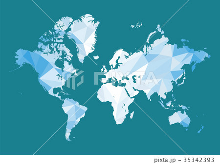 World map in polygon style 35342393