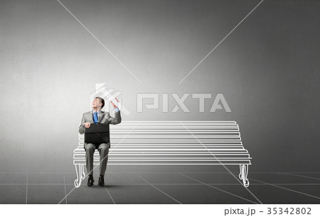 Businessman with suitcase Businessman with suitcase 35342802