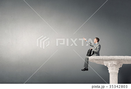 Businessman with suitcase Businessman with suitcase 35342803