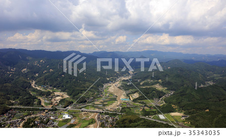 空撮 2017年8月29日撮影 九州北部豪雨後の朝倉市・筑後川空撮 2017年8月29日撮影 九州北 35343035