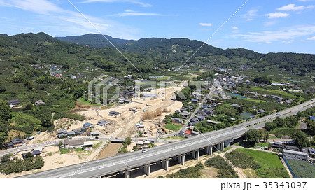 空撮 2017年8月30日撮影 九州北部豪雨後の朝倉市・筑後川 35343097