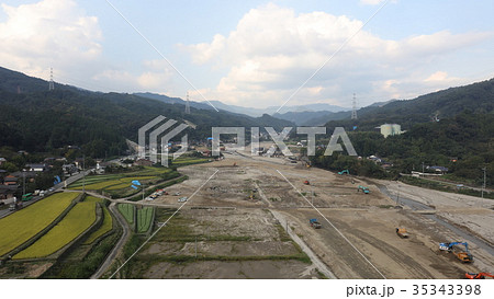 空撮 2017年9月25日撮影 九州北部豪雨後の朝倉市・赤谷川・松末 35343398