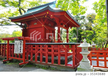 鎌倉七福神 鶴岡八幡宮 旗上弁財天社 の写真素材