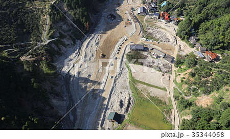 空撮 2017年9月29日撮影 九州北部豪雨後の朝倉市・赤谷川・松末地区 35344068