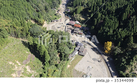 空撮 2017年9月29日撮影 九州北部豪雨後の朝倉市・赤谷川・松末地区 35344099