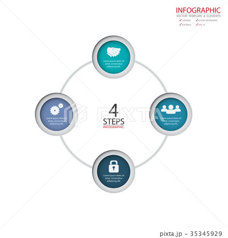 Vector circle arrows infographics set. Element. Vector circle arrows infographics set. Element. 35345929