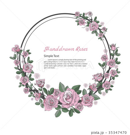Flower frame of rose. 35347470