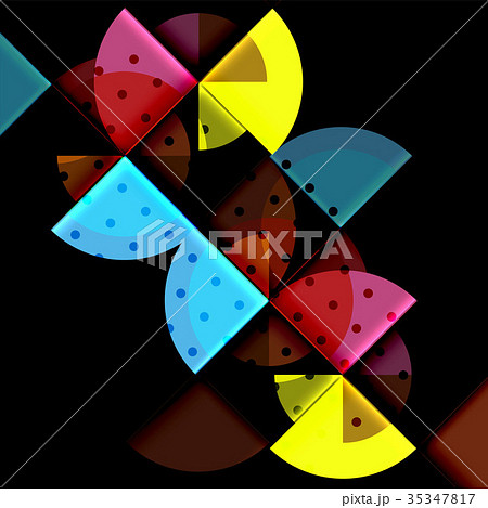 Circle elements on black background 35347817