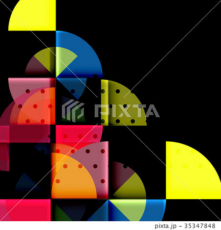 Circle elements on black background 35347848
