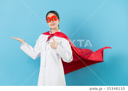 young beautiful female hospital doctor superhero young beautiful female hospital doctor superhero 35348110