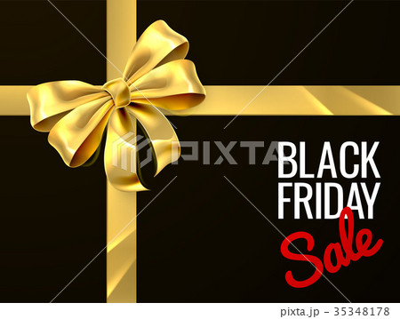 Black Friday Sale Gift Bow Ribbon Design 35348178