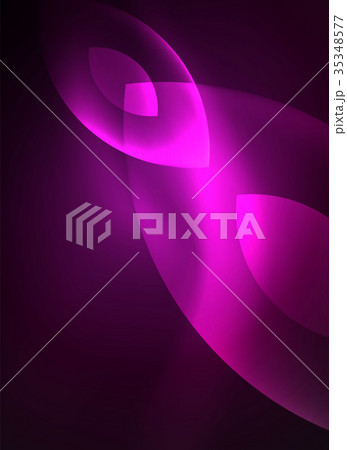 Glowing modern geometric shapes in dark space 35348577