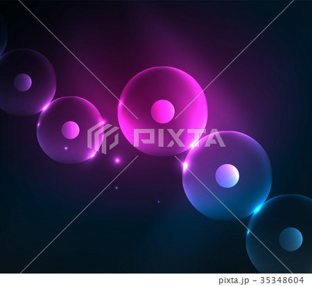 Blurred glowing circles, digital abstract Blurred glowing circles, digital abstract 35348604