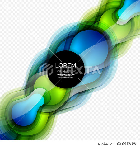 Glass round shape modern design template, abstract 35348696