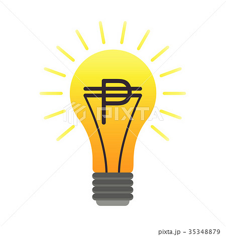 Colorful vector lightbulb with peso, business idea Colorful vector lightbulb with peso, business idea 35348879