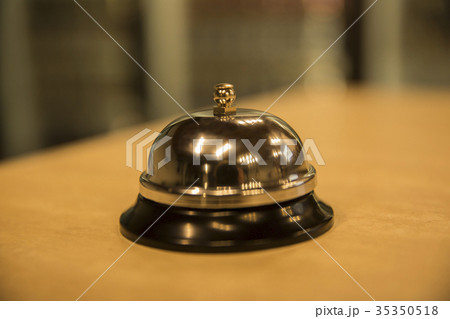 Vintage hotel reception service desk bell. 35350518