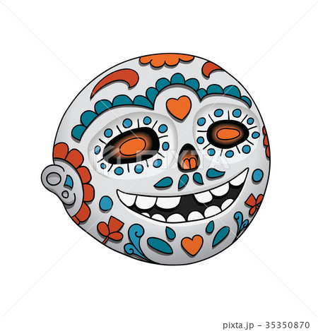 Emoji Smiling Face with Open Mouth. Halloween 35350870