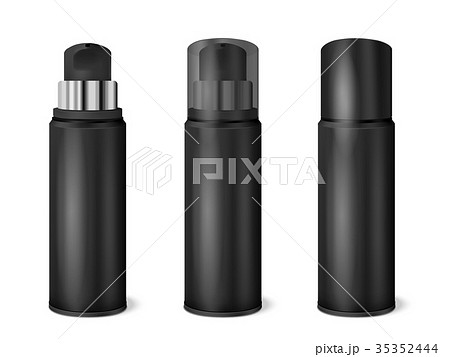 Black Spray Cans Realistic Set 35352444